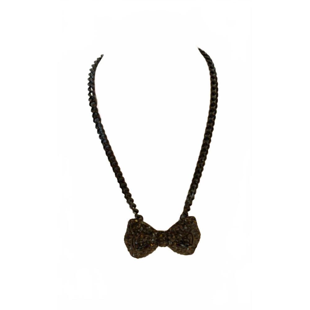 NEW SONYA'S bow necklace with thick chain in black